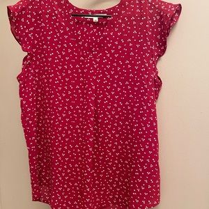 Fun2Fun - Cheylin Flutter Sleeve Blouse (Never Worn)